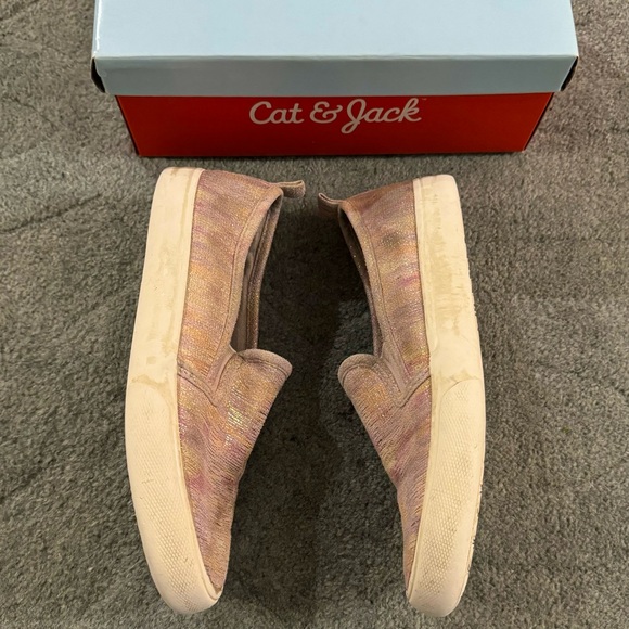 Cat & Jack Sariah Slip On Sneakers Color Multi(Pink,Purple,Peach)/Gold Size 3 - Picture 5 of 12